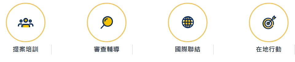 提案培訓 | 審查輔導 | 國際聯結 | 在地行動